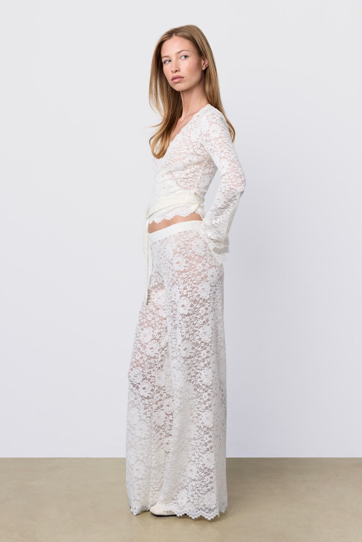 Lace Lounge Pant Pearl