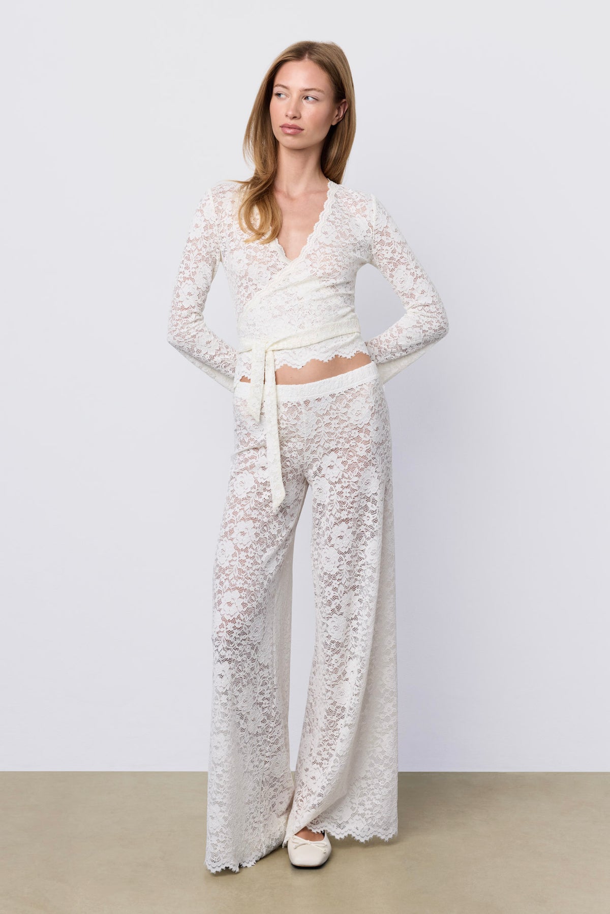 Lace Lounge Pant Pearl