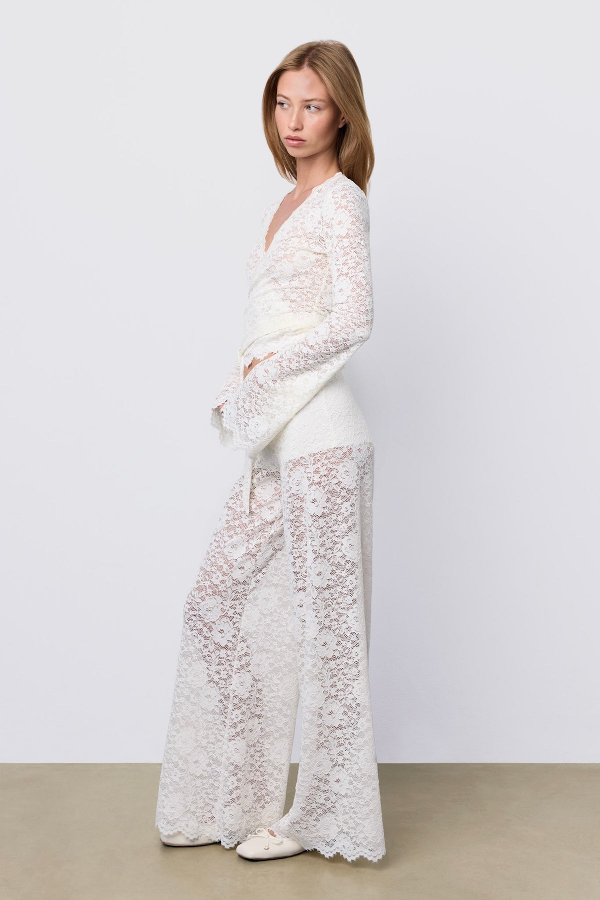 Lace Lounge Pant Pearl