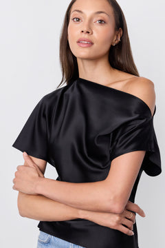 Asymmetrical Top Black