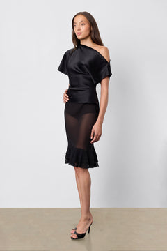 Asymmetrical Top Black