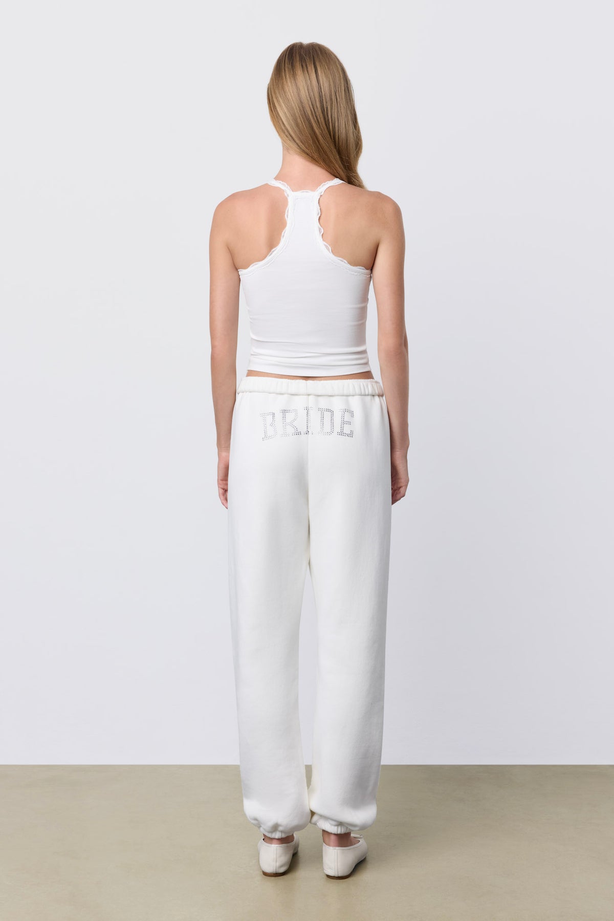 Lace Racer Bride Tank Coconut