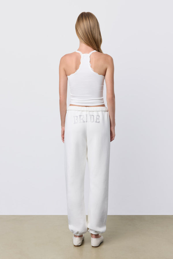 Lace Racer Bride Tank Coconut