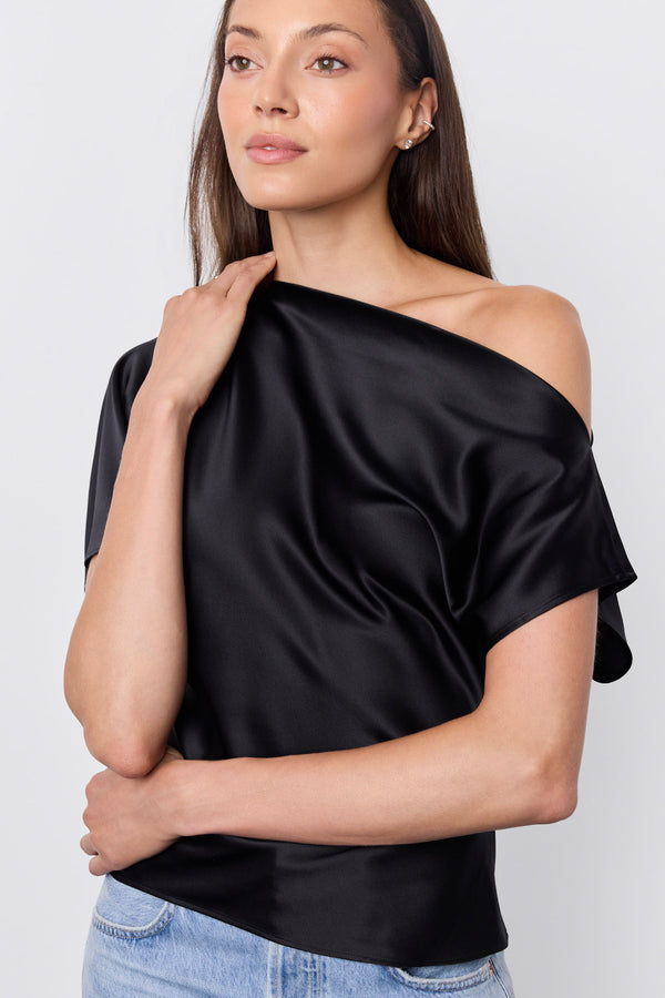 Asymmetrical Top Black