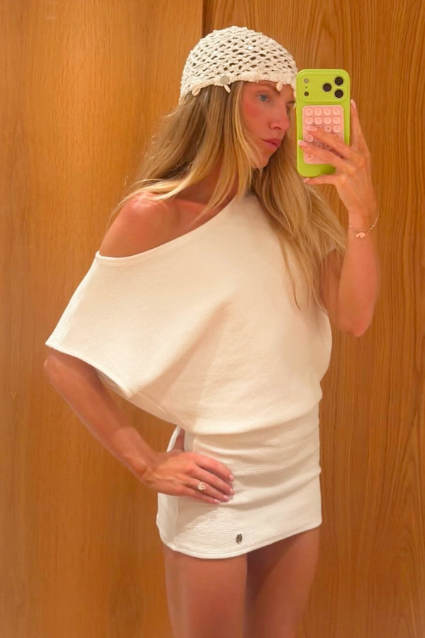 Asymmetrical Mini Dress Coconut