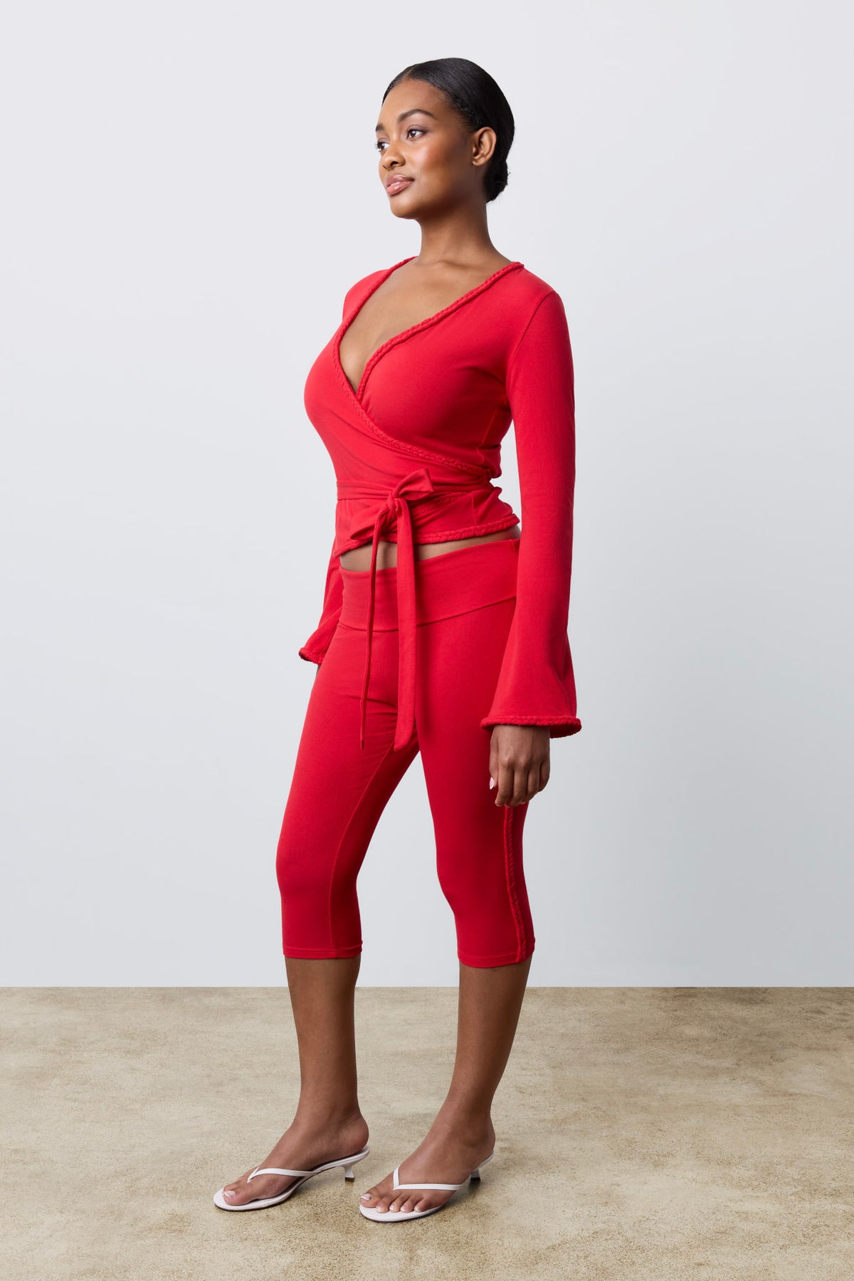 Braided Capri Pant Cherry Popsicle