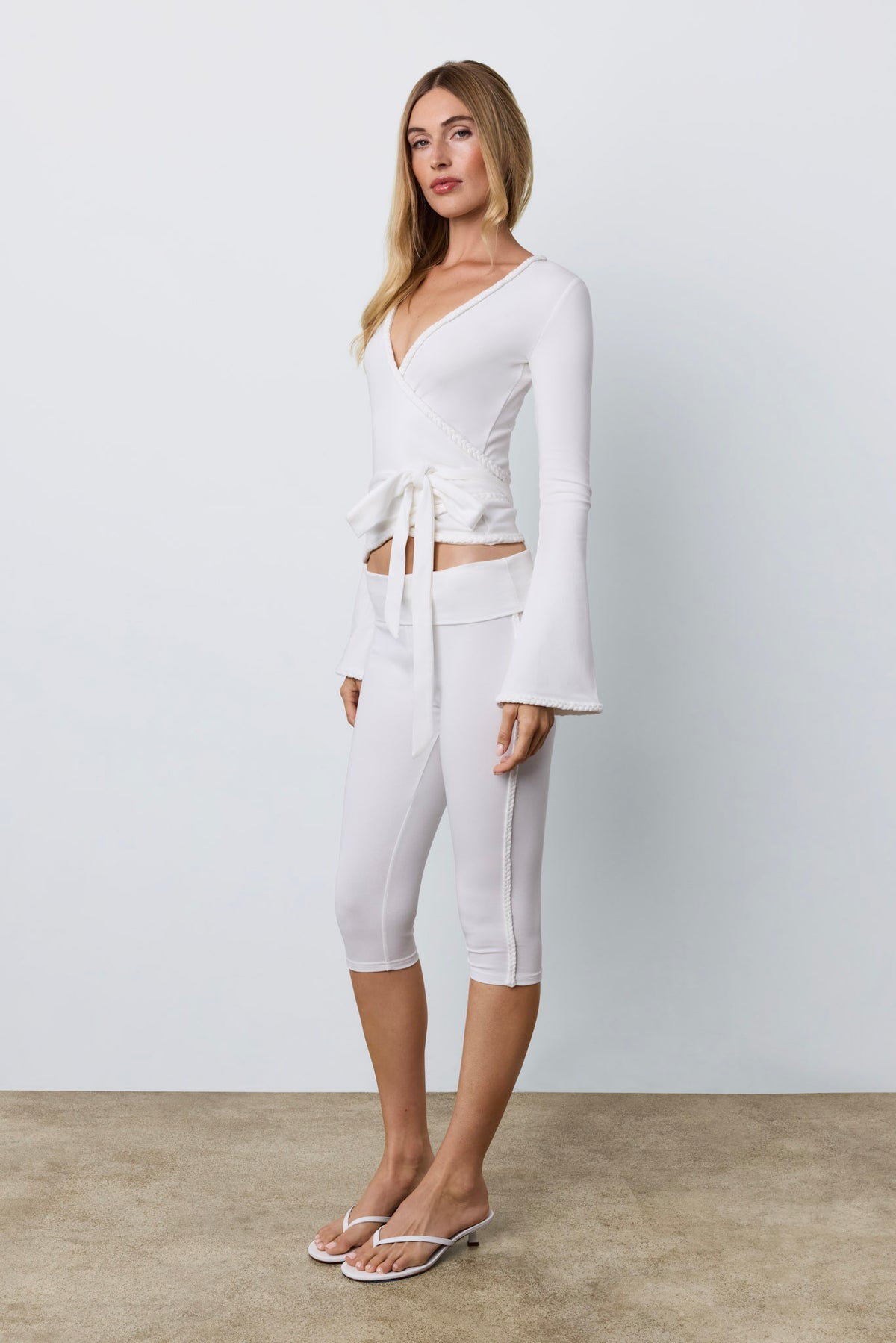 Braided Capri Pant Whipped Cream