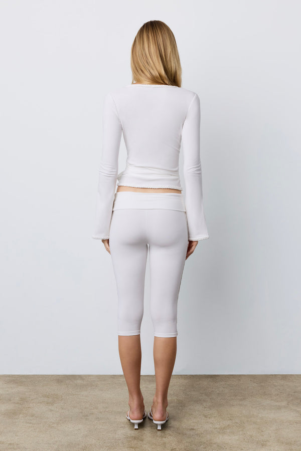 Braided Capri Pant Whipped Cream