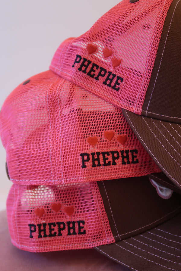 90's Halo Hat Chocolate / Hot Pink