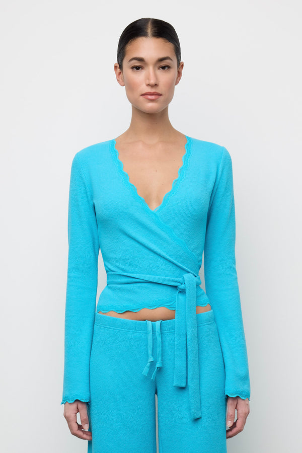 Villa Wrap Top St. Barths Blue