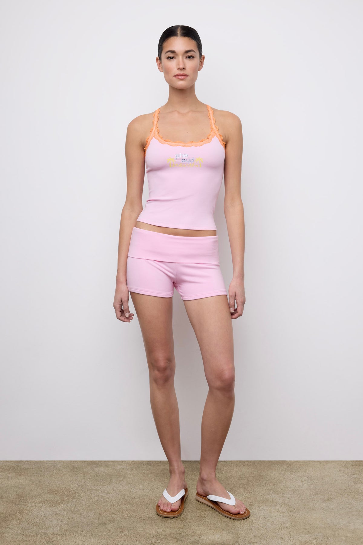 Lace Racer Tank Guava / Hibiscus