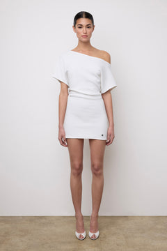 Asymmetrical Mini Dress Coconut