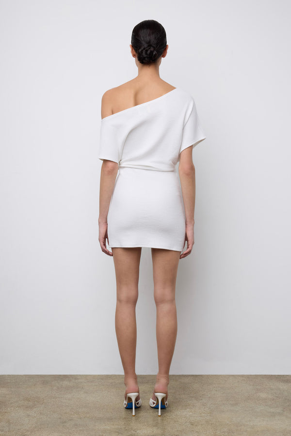 Asymmetrical Mini Dress Coconut