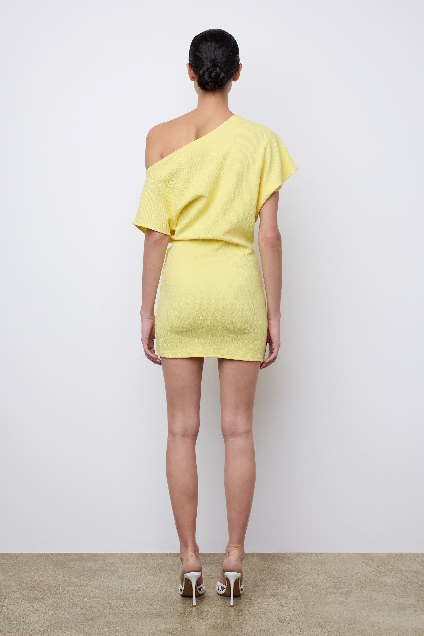 Asymmetrical Mini Dress Piña Colada – phe phe