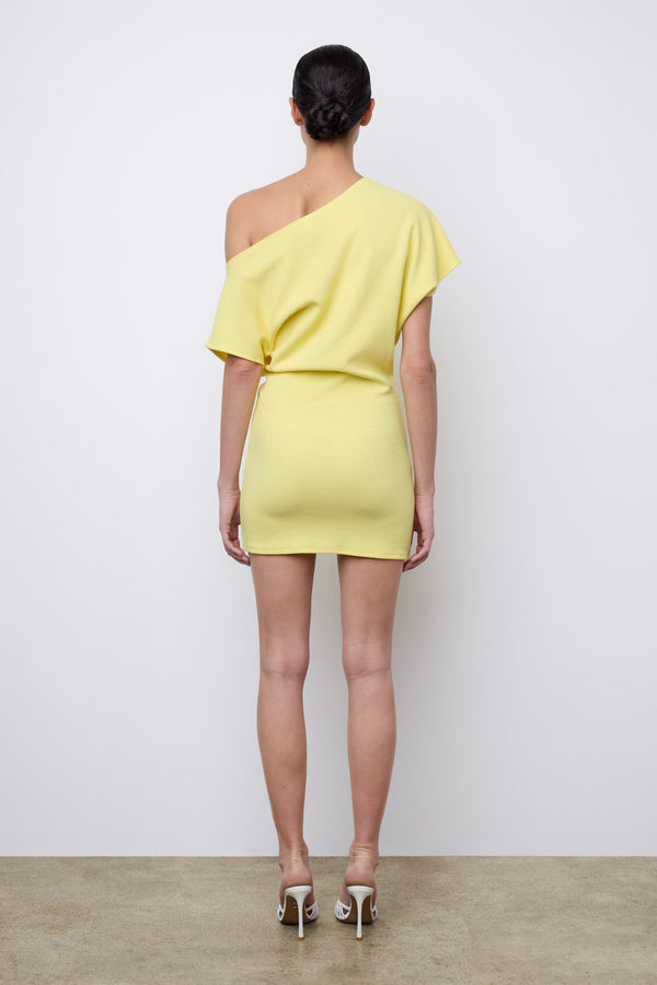 Asymmetrical Mini Dress Piña Colada