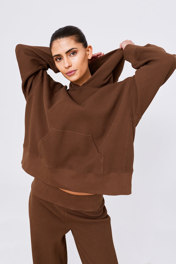 Waffle Pullover Chocolate