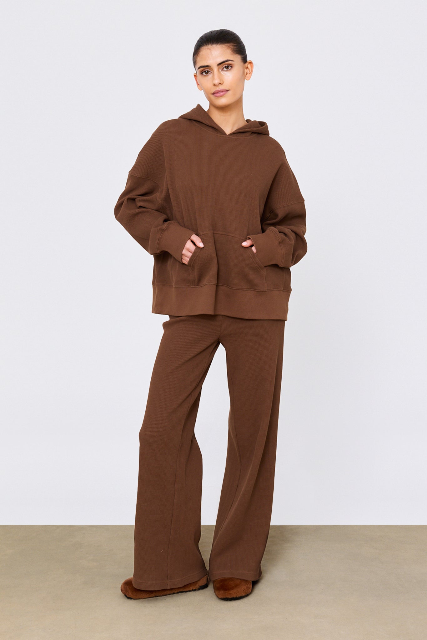 Waffle Pullover Chocolate – phe phe