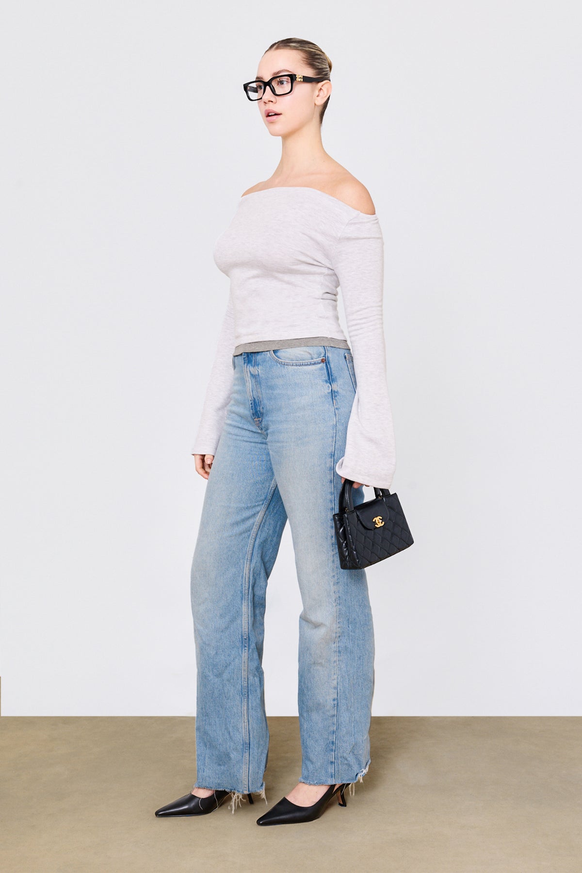 Ellette Top Light Heather Grey
