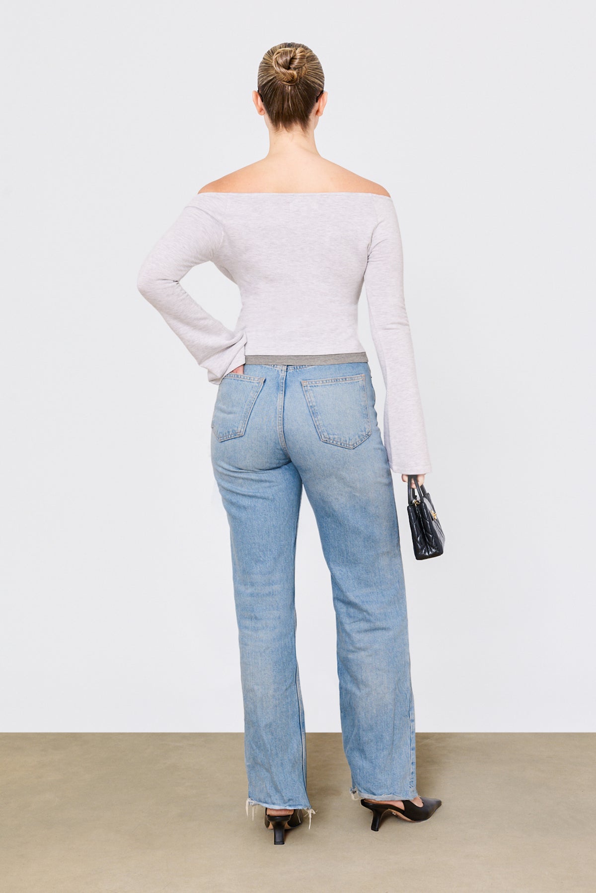 Ellette Top Light Heather Grey
