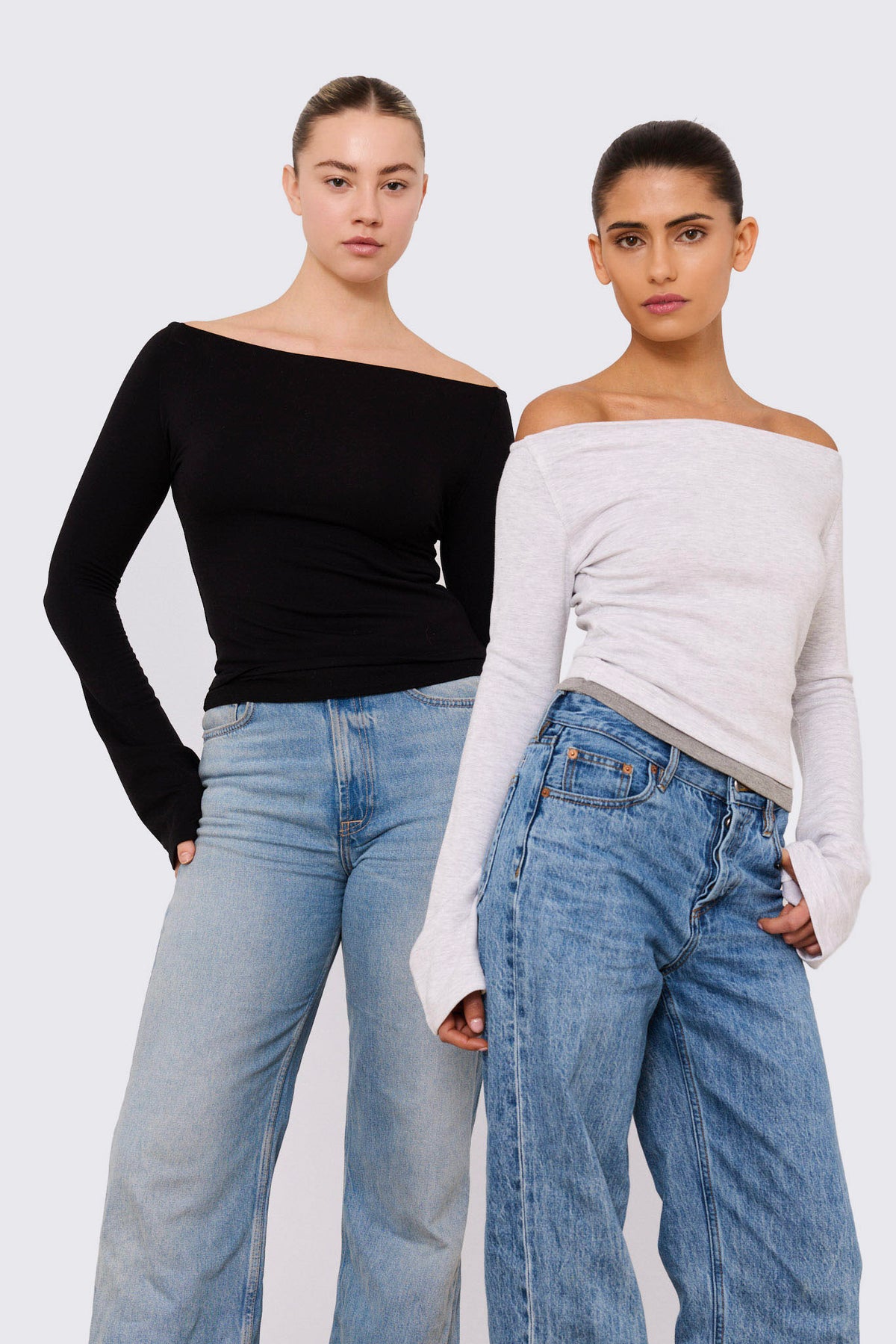 Ellette Top Light Heather Grey