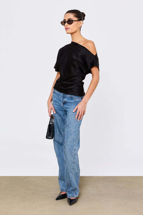 Asymmetrical Top Black