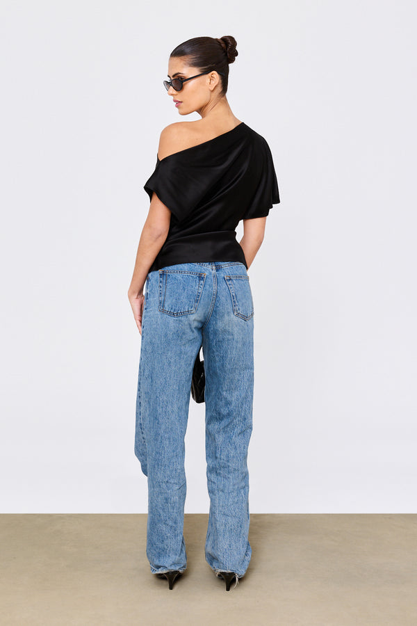 Asymmetrical Top Black