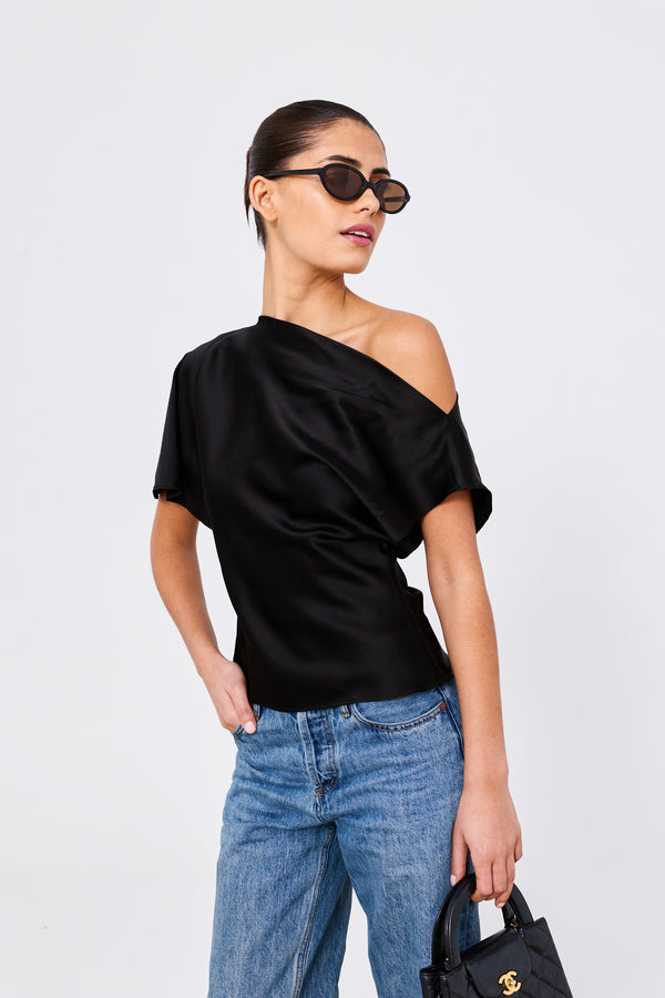 Asymmetrical Top Black