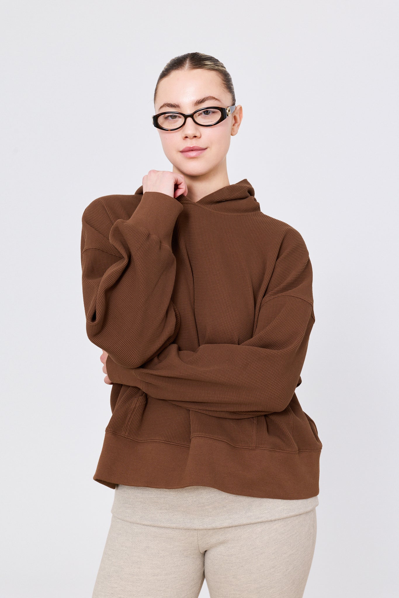 Waffle Pullover Chocolate – phe phe