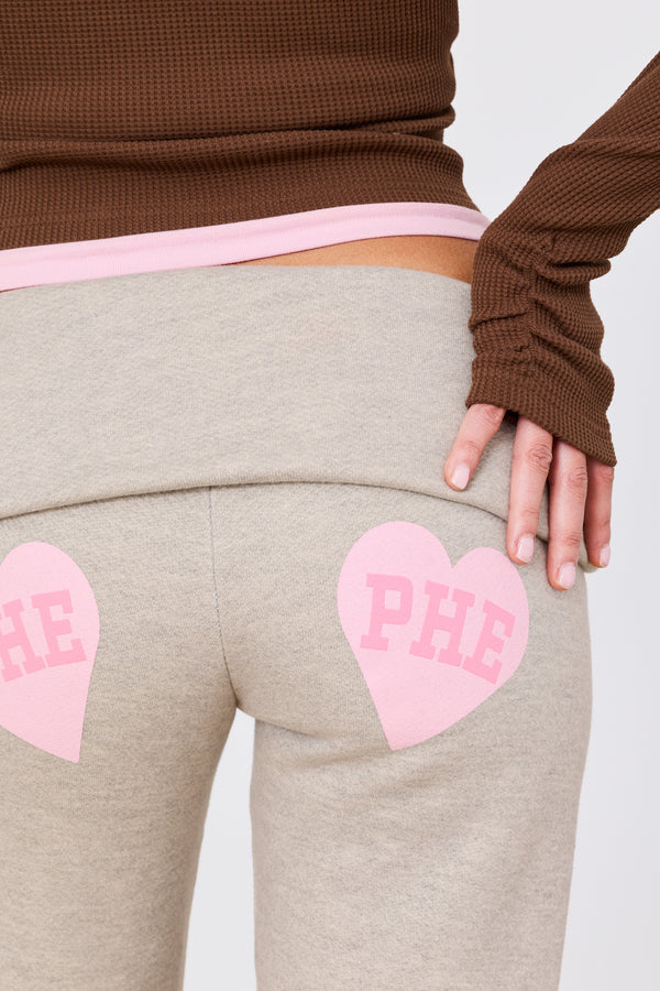 90's Icon Pant Light Heather Grey / Sweetheart Pink