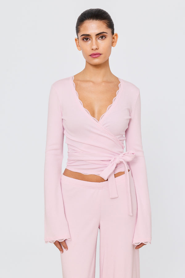 Wrap Top Baby Pink