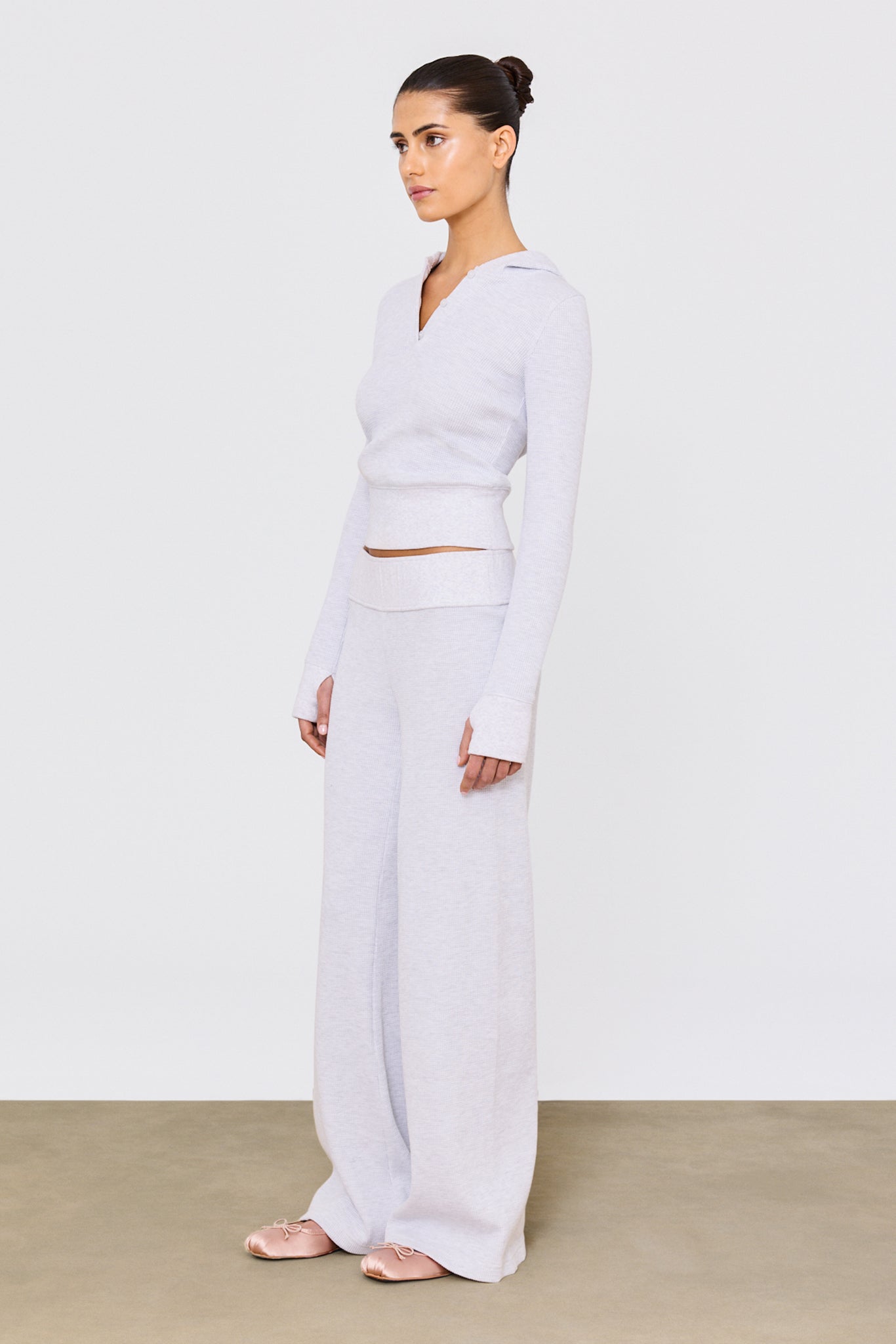 Waffle Pant Light Heather Grey – phe phe