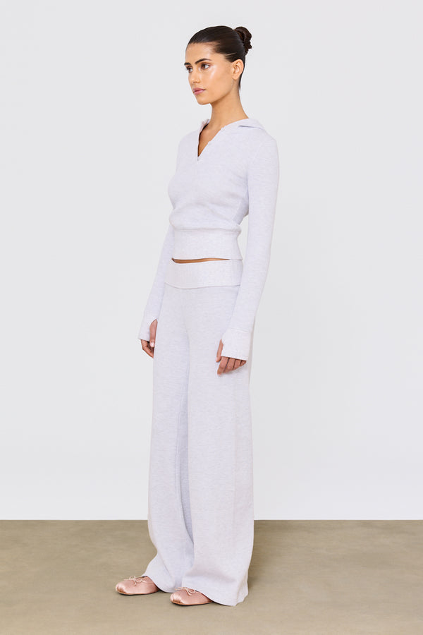 Waffle Pant Light Heather Grey