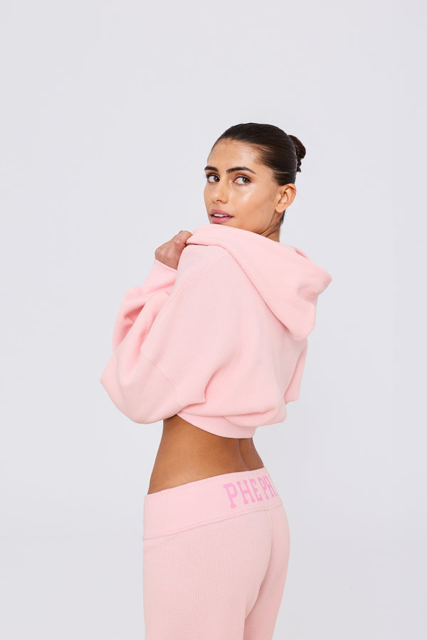 Waffle Pullover Sweetheart Pink