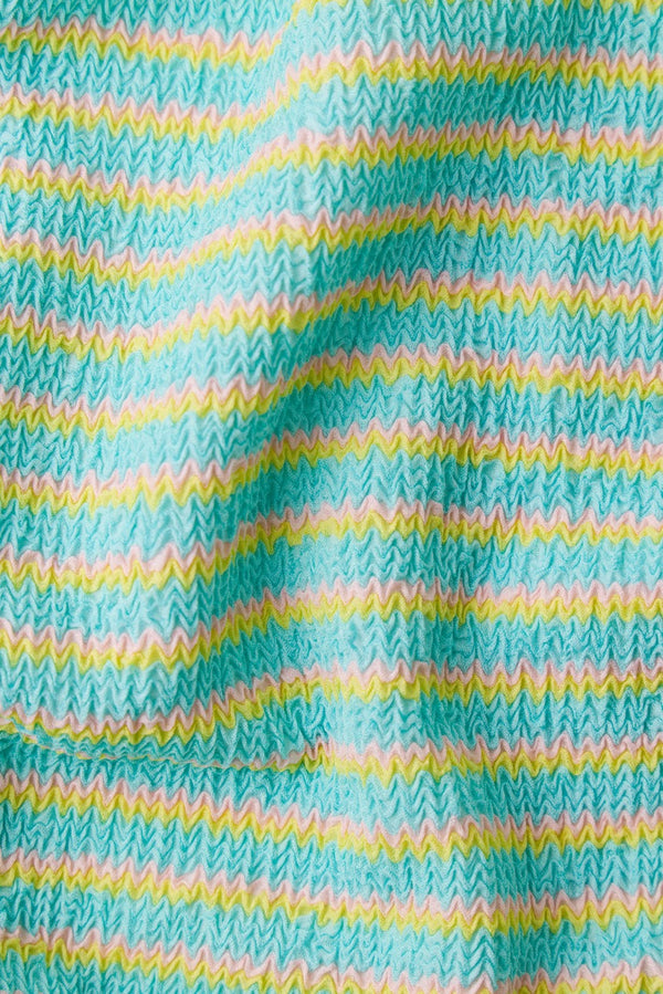 Villa Wrap Top Sunrise Stripe