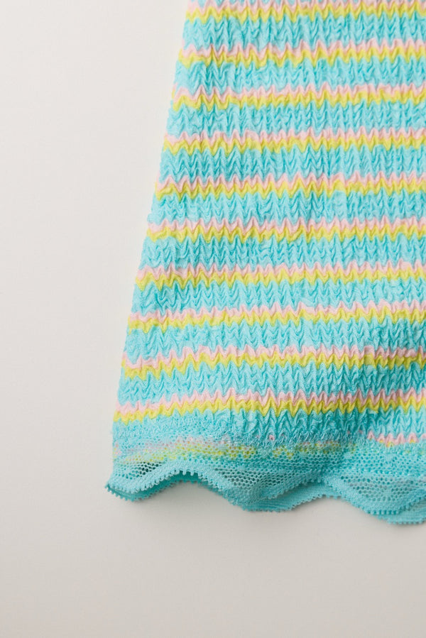 Villa Wrap Top Sunrise Stripe