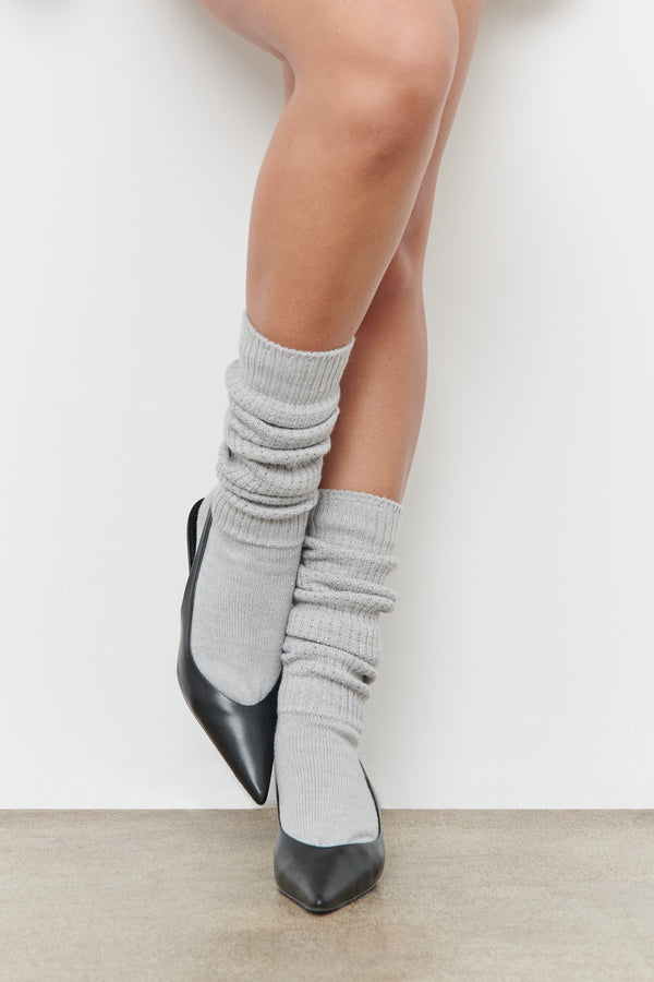 Scrunch Socks Heather Grey