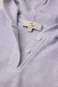 Waffle Henley Light Heather Grey