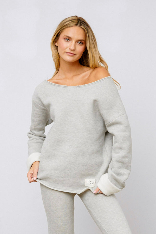 Slouchy Sweatshirt Light Heather Grey