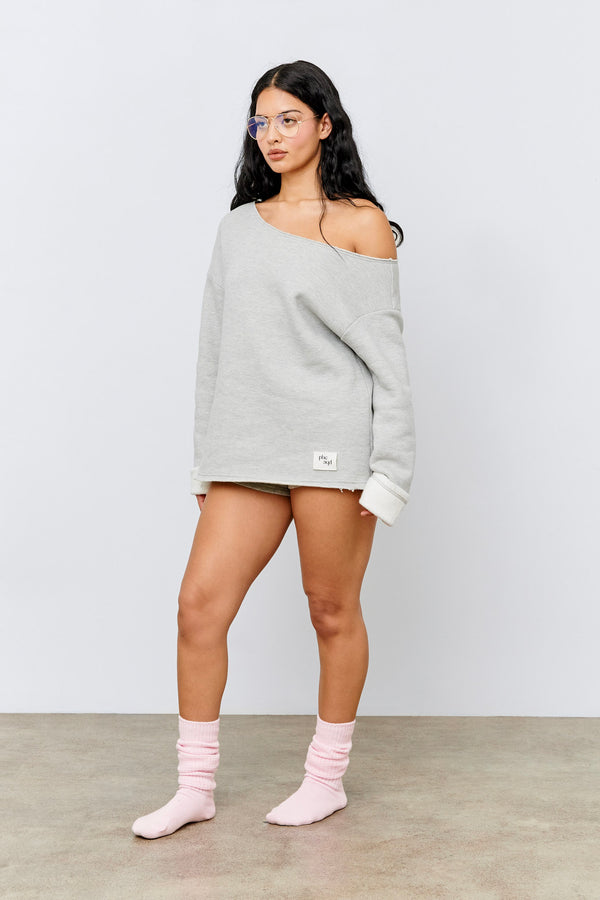 Slouchy Sweatshirt Light Heather Grey