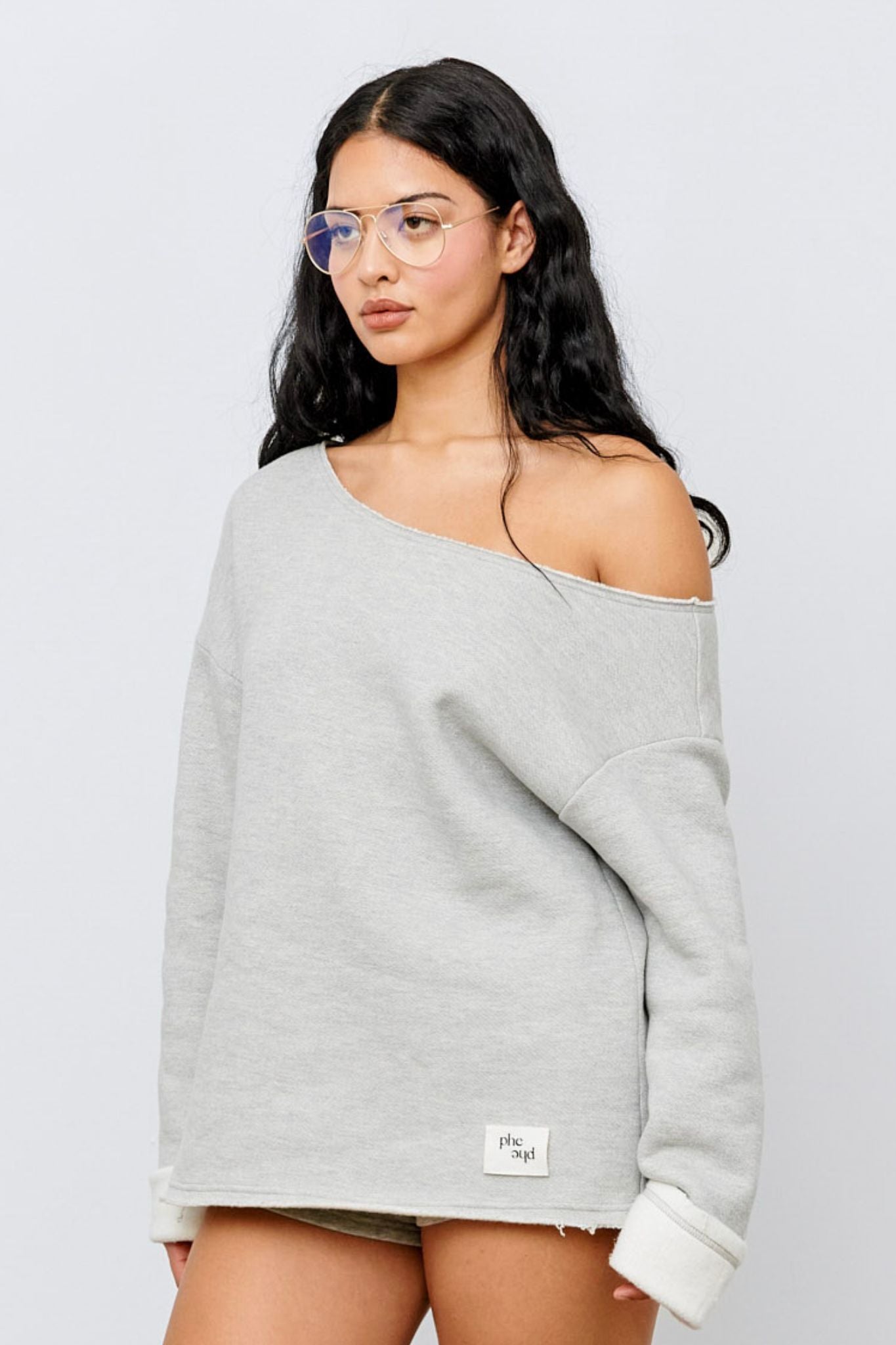 Slouchy Sweatshirt Light Heather Grey