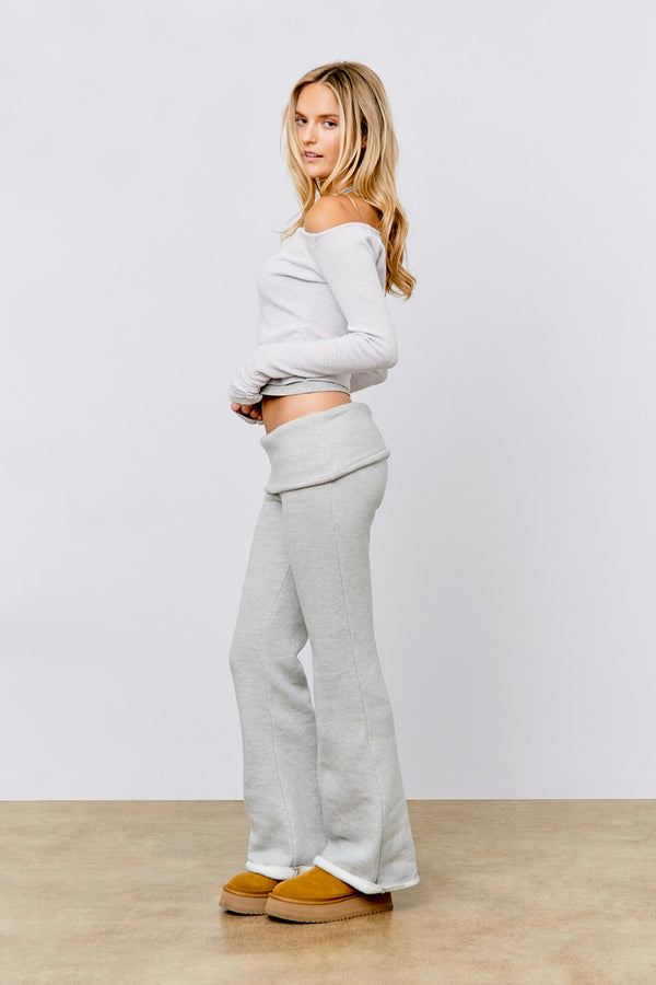 Twofold Top Light Heather Grey